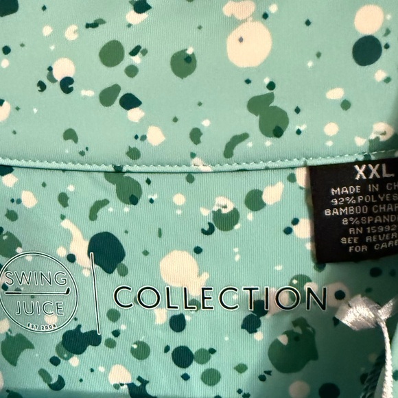 SWING JUICE GOLF SPLATTER MEN'S QUARTER ZIP XXL - Picture 3 of 4